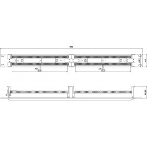 Hyperline 110C-19-100P-1U 100 парная кросс-панель 110 типа, 19 1U (без модулей) Hyperline 110C-19-100P-1U 100 парная кросс-панель 110 типа, 19 1U (без модулей)