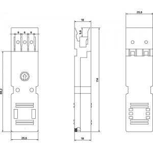 Hyperline 110C-C-2P 2-x парный разъем 110 типа Hyperline 110C-C-2P 2-x парный разъем 110 типа