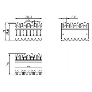 Hyperline 110C-M-4P 4-х парный 110 модуль, категория 5e Hyperline 110C-M-4P 4-х парный 110 модуль, категория 5e