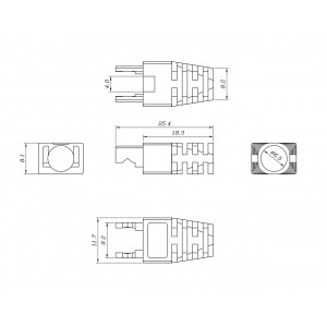Hyperline BOOT-VA-TR-10 Изолирующий колпачок для разъемов PLEZ UA, язычок Arch (10 шт.) Hyperline BOOT-VA-TR-10 Изолирующий колпачок для разъемов PLEZ UA, язычок Arch (10 шт.)