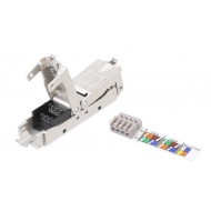 Hyperline CA3-IDC-C6A-SH-F-SL Проходной адаптер (coupler), категория 6A, полный экран, IDC