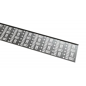 Hyperline CDV-150x9-42U-RAL9005 Перфорированный вертикальный кабельный организатор-лоток 150х9 мм, высотой 1868 мм, для шкафа высотой 42U, черный Hyperline CDV-150x9-42U-RAL9005 Перфорированный вертикальный кабельный организатор-лоток 150х9 мм, высотой 1868 мм, для шкафа высотой 42U, черный