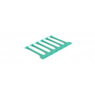 Hyperline CFS-6U-BL Гребенка кабельного организатора, пластиковая, 6U, цвет голубой