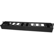 Hyperline CM-1U-D66-PL-COV Кабельный организатор пластиковый с крышкой, глубина 66 мм, широкие вводы, 19, 1U