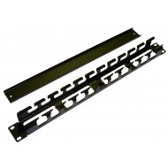 Hyperline CM-1U-ML-COV Кабельный организатор металлический с крышкой, 19, 1U