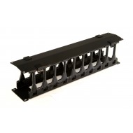 Hyperline CMF-2U-FPL106-MCOV-RAL9005 Кабельный организатор с крышкой, глубина 106 мм, 19, 2U