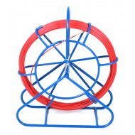 Hyperline CPS-GP6.0-МС-50M Устройство для протяжки кабеля мини УЗК в металлической кассете с держателем на ножке, 50 м (диаметр стеклопрутка 6 мм)