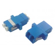 Hyperline FA-P11Z-DLC/DLC-N/WH-BL Оптический проходной адаптер LC-LC, SM, duplex, корпус пластиковый, синий, белые колпачки