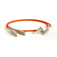 Hyperline FC-D2-50-LC/PR-SC/PR-H-0.5M-LSZH-OR Патч-корд волоконно-оптический (шнур) MM 50/125, LC-SC, 2.0 мм, duplex, LSZH, 0.5 м