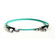 Hyperline FC-D2-503-FC/PR-FC/PR-H-0.5M-LSZH-AQ Патч-корд волоконно-оптический (шнур) MM 50/125(OM3), FC-FC, 2.0 мм, duplex, LSZH, 0.5 м