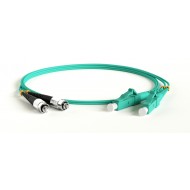 Hyperline FC-D2-503-FC/PR-LC/PR-H-30M-LSZH-AQ Патч-корд волоконно-оптический (шнур) MM 50/125(OM3), FC-LC, duplex, LSZH, 30 м