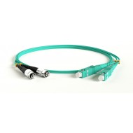 Hyperline FC-D2-503-FC/PR-SC/PR-H-50M-LSZH-AQ Патч-корд волоконно-оптический (шнур) MM 50/125(OM3), FC-SC, duplex, LSZH, 50 м