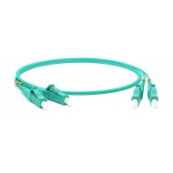 Hyperline FC-D2-503-LC/PR-LC/PR-H-0.5M-LSZH-AQ Патч-корд волоконно-оптический (шнур) MM 50/125(OM3), LC-LC, 2.0 мм, duplex, 10G/40G, LSZH, 0.5 м
