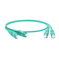 Hyperline FC-D2-503-SC/PR-SC/PR-H-5M-LSZH-AQ Патч-корд волоконно-оптический (шнур) MM 50/125(OM3), SC-SC, 2.0 мм, duplex, 10G/40G, LSZH, 5 м