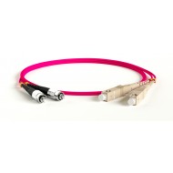 Hyperline FC-D2-504-FC/PR-SC/PR-H-0.5M-LSZH-MG Патч-корд волоконно-оптический (шнур) MM 50/125(OM4), FC-SC, 2.0 мм, duplex, LSZH, 0.5 м