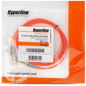 Hyperline FC-D2-62-SC/PR-SC/PR-H-3M-LSZH-OR Патч-корд волоконно-оптический (шнур) MM 62.5/125, SC-SC, 2.0 мм, duplex, LSZH, 3 м Hyperline FC-D2-62-SC/PR-SC/PR-H-3M-LSZH-OR Патч-корд волоконно-оптический (шнур) MM 62.5/125, SC-SC, 2.0 мм, duplex, LSZH, 3 м