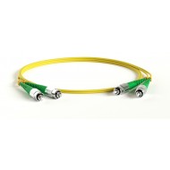 Hyperline FC-D2-9-FC/AR-FC/AR-H-10M-LSZH-YL Патч-корд волоконно-оптический (шнур) SM 9/125 (OS2), FC/APC-FC/APC, 2.0 мм, duplex, LSZH, 10 м