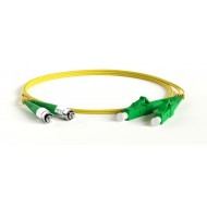 Hyperline FC-D2-9-FC/AR-LC/AR-H-1M-LSZH-YL Патч-корд волоконно-оптический (шнур) SM 9/125 (OS2), FC/APC-LC/APC, 2.0 мм, duplex, LSZH, 1 м