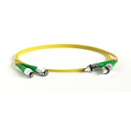 Hyperline FC-D2-9-FC/AR-ST/AR-H-3M-LSZH-YL Патч-корд волоконно-оптический (шнур) SM 9/125 (OS2), FC/APC-ST/APC, 2.0 мм, duplex, LSZH, 3 м