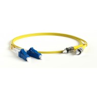 Hyperline FC-D2-9-LC/UR-ST/UR-H-0.5M-LSZH-YL Патч-корд волоконно-оптический (шнур) SM 9/125 (OS2), LC/UPC-ST/UPC, 2.0 мм, duplex, LSZH, 0.5 м
