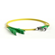 Hyperline FC-D2-9-SC/AR-ST/AR-H-2M-LSZH-YL Патч-корд волоконно-оптический (шнур) SM 9/125 (OS2), ST/APC-SC/APC, 2.0 мм, duplex, LSZH, 2 м