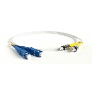 Hyperline FC-D2-9A1-SC/UR-ST/UR-H-1M-LSZH-WH Патч-корд волоконно-оптический (шнур) SM 9/125 (G657), ST/UPC-SC/UPC, 2.0 мм, duplex, LSZH, 1м