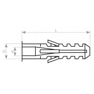 Hyperline FEN-12C Дюбель 12x43 (100 шт) Hyperline FEN-12C Дюбель 12x43 (100 шт)