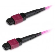 Hyperline FHD-MC3-504-MPOF12/PS-MPOF12/PS-A-15M-LSZH-MG Патч-корд волоконно-оптический МРО (мама)-МРО (мама), 12 волокон, тип A, 50/125 (OM4), 40/100G, LSZH, 15 м