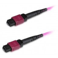 Hyperline FHD-MC3-504-MPOF12/PS-MPOF12/PS-B-10M-LSZH-MG Патч-корд волоконно-оптический МРО (мама)-МРО (мама), тип B, 12 волокон, 50/125 (OM4), 40/100G, LSZH, 10 м