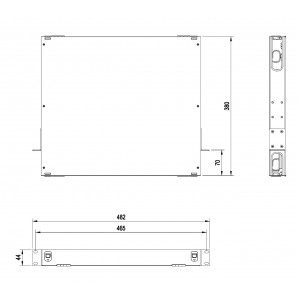 Hyperline FO-19BX-1U-D1-3xSLT-W120H32-EMP Патч-панель 19” универсальная, пустой корпус, 1U, 1 выдвижной лоток (drawer 1U), 3 слота (3х1), вмещает 3 FPM панели с адаптерами или 3 CSS оптические кассеты 120х32 мм Hyperline FO-19BX-1U-D1-3xSLT-W120H32-EMP Патч-панель 19” универсальная, пустой корпус, 1U, 1 выдвижной лоток (drawer 1U), 3 слота (3х1), вмещает 3 FPM панели с адаптерами или 3 CSS оптические кассеты 120х32 мм