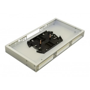 Hyperline FO-19R-1U-3xSLT-W140H42-24UN-GY Бокс оптический универсальный 19, от 8 до 24 портов (SC, duplex LC, ST, FC), со сплайс пластиной, без пигтейлов и проходных адаптеров, 1U, серый Hyperline FO-19R-1U-3xSLT-W140H42-24UN-GY Бокс оптический универсальный 19, от 8 до 24 портов (SC, duplex LC, ST, FC), со сплайс пластиной, без пигтейлов и проходных адаптеров, 1U, серый