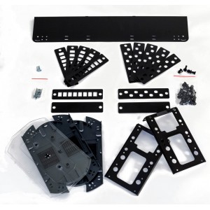 Hyperline FO-19V-2U-6xSLT-W130H30-48UN-BK Бокс оптический универсальный 19 выдвижной, с полкой, от 8 до 48 портов (SC, duplex LC, ST, FC), со сплайс пластиной, без пигтейлов и проходных адаптеров, 2U, черный Hyperline FO-19V-2U-6xSLT-W130H30-48UN-BK Бокс оптический универсальный 19 выдвижной, с полкой, от 8 до 48 портов (SC, duplex LC, ST, FC), со сплайс пластиной, без пигтейлов и проходных адаптеров, 2U, черный