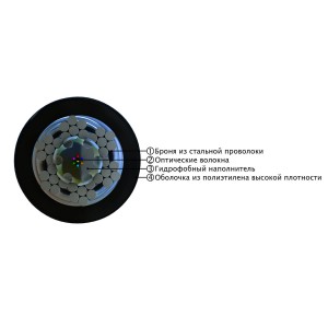 Hyperline FO-AWS2-OUT-9-8-PE-BK Кабель волоконно-оптический 9/125 (G.652D) одномодовый, 8 волокон, гибкий, бронированный, волокна в канате из стальных проволок, гелезаполненный, внешний, PE, черный Hyperline FO-AWS2-OUT-9-8-PE-BK Кабель волоконно-оптический 9/125 (G.652D) одномодовый, 8 волокон, гибкий, бронированный, волокна в канате из стальных проволок, гелезаполненный, внешний, PE, черный