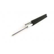 Hyperline FO-SST-OUT-9S-8-PE-BK Кабель волоконно-оптический 9/125 (SMF-28 Ultra) одномодовый, 8 волокон, одномодульный (single loose tube), со свободными волокнами, гелезаполненный, с металлическим тросом (2.2 мм), внешний, PE, -60°С - +70°С, черный