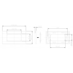 Hyperline FP-2M45-1-WH Лицевая панель 80х148 мм для 4-х модулей 45х22.5 мм (аналогов Mosaic), металлический каркас Hyperline FP-2M45-1-WH Лицевая панель 80х148 мм для 4-х модулей 45х22.5 мм (аналогов Mosaic), металлический каркас