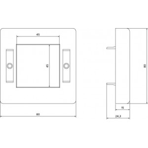 Hyperline FP-M45-2-WH Лицевая панель 80х80мм для модулей 45x45 (аналогов Mosaic) Hyperline FP-M45-2-WH Лицевая панель 80х80мм для модулей 45x45 (аналогов Mosaic)