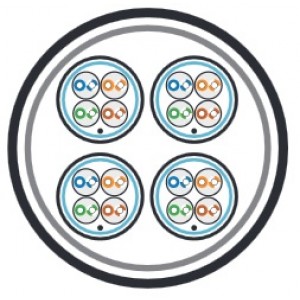 Hyperline FUTP16W-C5-S24-IN-LSZH-GY Кабель витая пара, экранированная F/UTP, категория 5, 16 пар (4 пары (24 AWG)х4), одножильный (solid), каждый 4х парник: экран-фольга, LSZH оболочка, LSZH нг(А)-HF, –20°C - +60°C, серый Hyperline FUTP16W-C5-S24-IN-LSZH-GY Кабель витая пара, экранированная F/UTP, категория 5, 16 пар (4 пары (24 AWG)х4), одножильный (solid), каждый 4х парник: экран-фольга, LSZH оболочка, LSZH нг(А)-HF, –20°C - +60°C, серый