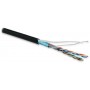 Hyperline FUTP4-C5E-P26-IN-LSZH-BK-305 (305 м) Кабель витая пара, экранированная F/UTP, категория 5e, 4 пары (26 AWG), многожильный (patch), экран - фольга, LSZH, нг(А)-HF, –20°C – +75°C, черный Hyperline FUTP4-C5E-P26-IN-LSZH-BK-305 (305 м) Кабель витая пара, экранированная F/UTP, категория 5e, 4 пары (26 AWG), многожильный (patch), экран - фольга, LSZH, нг(А)-HF, –20°C – +75°C, черный