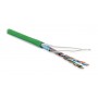Hyperline FUTP4-C5E-P26-IN-LSZH-GN-100 (100 м) Кабель витая пара, экранированная F/UTP, категория 5e, 4 пары (26 AWG), многожильный (patch), экран - фольга, LSZH, нг(А)-HF, –20°C – +75°C, зеленый Hyperline FUTP4-C5E-P26-IN-LSZH-GN-100 (100 м) Кабель витая пара, экранированная F/UTP, категория 5e, 4 пары (26 AWG), многожильный (patch), экран - фольга, LSZH, нг(А)-HF, –20°C – +75°C, зеленый