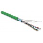 Hyperline FUTP4-C5E-P26-IN-LSZH-GN-305 (305 м) Кабель витая пара, экранированная F/UTP, категория 5e, 4 пары (26 AWG), многожильный (patch), экран - фольга, LSZH, нг(А)-HF, –20°C – +75°C, зеленый Hyperline FUTP4-C5E-P26-IN-LSZH-GN-305 (305 м) Кабель витая пара, экранированная F/UTP, категория 5e, 4 пары (26 AWG), многожильный (patch), экран - фольга, LSZH, нг(А)-HF, –20°C – +75°C, зеленый
