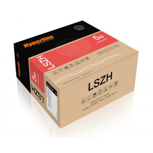 Hyperline FUTP4-C5E-P26-IN-LSZH-RD-100 (100 м) Кабель витая пара, экранированная F/UTP, категория 5e, 4 пары (26 AWG), многожильный (patch), экран - фольга, LSZH, нг(А)-HF, –20°C – +75°C, красный Hyperline FUTP4-C5E-P26-IN-LSZH-RD-100 (100 м) Кабель витая пара, экранированная F/UTP, категория 5e, 4 пары (26 AWG), многожильный (patch), экран - фольга, LSZH, нг(А)-HF, –20°C – +75°C, красный