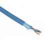Hyperline FUTP4-C5E-P26-IN-PVC-BL-100 (100 м) Кабель витая пара, экранированная F/UTP, категории 5e, 4 пары (26 AWG), многожильный (patch), экран - фольга, PVC, –20°C – +75°C, синий Hyperline FUTP4-C5E-P26-IN-PVC-BL-100 (100 м) Кабель витая пара, экранированная F/UTP, категории 5e, 4 пары (26 AWG), многожильный (patch), экран - фольга, PVC, –20°C – +75°C, синий