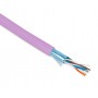 Hyperline FUTP4-C5E-P26-IN-PVC-PK-305 (305 м) Кабель витая пара, экранированная F/UTP, категории 5e, 4 пары (26 AWG), многожильный (patch), экран - фольга, PVC, –20°C – +75°C, розовый Hyperline FUTP4-C5E-P26-IN-PVC-PK-305 (305 м) Кабель витая пара, экранированная F/UTP, категории 5e, 4 пары (26 AWG), многожильный (patch), экран - фольга, PVC, –20°C – +75°C, розовый
