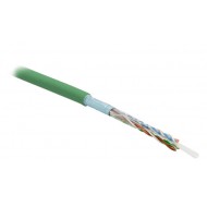 Hyperline FUTP4-C5E-S24-IN-PVC-GN-305 (305 м) Кабель витая пара, экранированная F/UTP, категория 5e, 4 пары (24 AWG), одножильный (solid), экран - фольга, PVC, –20°C – +75°C, зеленый - гарантия: 15 лет компонентная, 25 лет системная