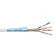 Hyperline FUTP4-C5E-S24-IN-PVC-WH-305 (305 м) Кабель витая пара, экранированная F/UTP, категория 5e, 4 пары (24 AWG), одножильный (solid), экран - фольга, PVC, –20°C – +75°C, белый - гарантия: 15 лет компонентная; 25 лет системная