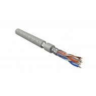 Hyperline FUTP4-C6-S23-IN-LSLTX-GY-305 (305 м) Кабель витая пара F/UTP, категория 6, 4 пары (23 AWG), одножильный (solid), экран - фольга, нг(А)-LSLTx, внутренний, серый