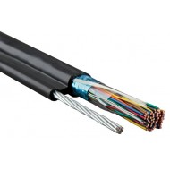 Hyperline FUTP50-C3-S24-SW-OUT-PE-BK-500 (500 м) Кабель витая пара, экранированная F/UTP, категория 3, 50 пар (24 AWG), одножильный (solid), экран - фольга, с металлическим тросом, внешний, UV PE, –40°C - +60°C, черный