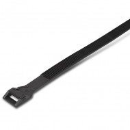 Hyperline GTN-180HDB Стяжка нейлоновая неоткрывающаяся, безгалогенная (halogen free), 180x8.6x2 мм, полиамид 11/12, outdoor, устойчивость к UV, -40°C - +80°C, черная (100 шт)
