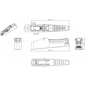 Hyperline HL-3J01L012 Инструмент обжимной для разъемов RJ45 серии PLUE категории 6A и 8 Hyperline HL-3J01L012 Инструмент обжимной для разъемов RJ45 серии PLUE категории 6A и 8