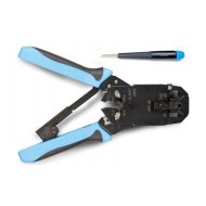 Hyperline HT-2008AR Инструмент обжимной для RJ-45, RJ-12, RJ-11 (8P8C, 6P6C, 4P4C), профессиональный, с храповым механизмом